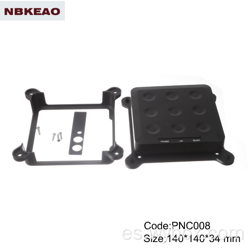 Caja de conexiones de caja electrónica de plástico para dispositivo de firewall de red con terminales caja de plástico personalizada para exteriores wifi